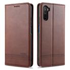 For Huawei Maimang 9 AZNS Magnetic Calf Texture Horizontal Flip Leather Case with Card Slots & Holder & Wallet(Dark Brown) - 1