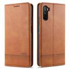 For Huawei Maimang 9 AZNS Magnetic Calf Texture Horizontal Flip Leather Case with Card Slots & Holder & Wallet(Light Brown) - 1