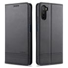 For Huawei Maimang 9 AZNS Magnetic Calf Texture Horizontal Flip Leather Case with Card Slots & Holder & Wallet(Black) - 1