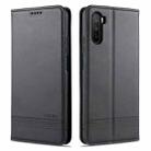 For Huawei Maimang 9 AZNS Magnetic Calf Texture Horizontal Flip Leather Case with Card Slots & Holder & Wallet(Black) - 1