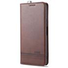 For Huawei Honor X10 AZNS Magnetic Calf Texture Horizontal Flip Leather Case with Card Slots & Holder & Wallet(Dark Brown) - 2