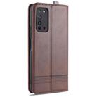 For Huawei Honor X10 AZNS Magnetic Calf Texture Horizontal Flip Leather Case with Card Slots & Holder & Wallet(Dark Brown) - 3