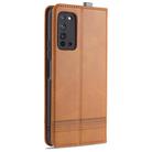 For Huawei Honor X10 AZNS Magnetic Calf Texture Horizontal Flip Leather Case with Card Slots & Holder & Wallet(Light Brown) - 3