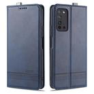 For Huawei Honor X10 AZNS Magnetic Calf Texture Horizontal Flip Leather Case with Card Slots & Holder & Wallet(Dark Blue) - 1