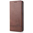 For OPPO A9 (2020) AZNS Magnetic Calf Texture Horizontal Flip Leather Case with Card Slots & Holder & Wallet(Dark Brown) - 2