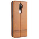 For OPPO A9 (2020) AZNS Magnetic Calf Texture Horizontal Flip Leather Case with Card Slots & Holder & Wallet(Light Brown) - 2