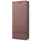 For OPPO A31 / A8 AZNS Magnetic Calf Texture Horizontal Flip Leather Case with Card Slots & Holder & Wallet(Dark Brown) - 1