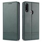 For OPPO A31 / A8 AZNS Magnetic Calf Texture Horizontal Flip Leather Case with Card Slots & Holder & Wallet(Dark Green) - 1