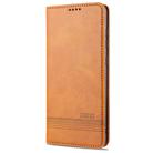 For Samsung Galaxy S20 AZNS Magnetic Calf Texture Horizontal Flip Leather Case with Card Slots & Holder & Wallet(Light Brown) - 2