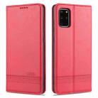 For Samsung Galaxy S20+ AZNS Magnetic Calf Texture Horizontal Flip Leather Case with Card Slots & Holder & Wallet(Red) - 1