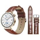 18mm For Huawei GT5/GT4 41mm / OPPO Watch X2 Mini xDfind Bamboo Texture Pin Buckle Leather Watch Band(Dark Brown) - 1