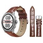 20mm For COROS APEX 2 42mm / PACE 2 xDfind Bamboo Texture Pin Buckle Leather Watch Band(Dark Brown) - 1