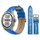 20mm For COROS APEX 2 42mm / PACE 2 xDfind Bamboo Texture Pin Buckle Leather Watch Band(Blue) - 1