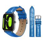 20mm For Xiaomi Haylou RS4 Plus LS11 / LS12 xDfind Bamboo Texture Pin Buckle Leather Watch Band(Blue) - 1