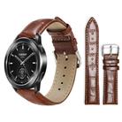 22mm For Xiaomi Watch S3/2 Pro/S2/S1 xDfind Bamboo Texture Pin Buckle Leather Watch Band(Dark Brown) - 1