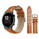 20mm For Honor Watch ES / Magic Watch2 42mm xDfind Bamboo Texture Pin Buckle Leather Watch Band(Light Brown) - 1