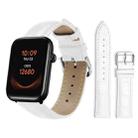 20mm For Ticwatch GTH / E3 / E / 2 xDfind Bamboo Texture Pin Buckle Leather Watch Band(White) - 1