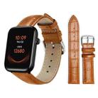 20mm For Ticwatch GTH / E3 / E / 2 xDfind Bamboo Texture Pin Buckle Leather Watch Band(Light Brown) - 1