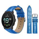 22mm For Suunto Race S / Race / 9 Peak / 5 Peak xDfind Bamboo Texture Pin Buckle Leather Watch Band(Blue) - 1