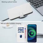 For Xiaomi Civi 5 Pro 5G Skin Feel Solid Color Leather Phone Case with Lanyard(White) - 3