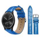20mm For Garmin GarminMove Sport / vivoactive5/3 xDfind Bamboo Texture Pin Buckle Leather Watch Band(Blue) - 1
