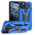 For iPhone 11 Pro Armor Knight Series 2 in 1 PC + TPU Protective Case with Ring Holder(Blue) - 1