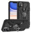 For iPhone 11 Armor Knight Series 2 in 1 PC + TPU Protective Case with Ring Holder(Black) - 1