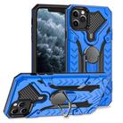 For iPhone 11 Pro Max Armor Knight Series 2 in 1 PC + TPU Protective Case with Ring Holder(Blue) - 1