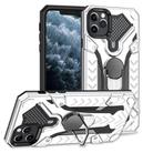 For iPhone 11 Pro Max Armor Knight Series 2 in 1 PC + TPU Protective Case with Ring Holder(Silver) - 1