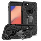For iPhone SE 2022 / SE 2020 / 8 / 7 Armor Knight Series 2 in 1 PC + TPU Protective Case with Ring Holder(Black) - 1