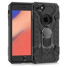 For iPhone SE 2022 / SE 2020 / 8 / 7 Armor Knight Series 2 in 1 PC + TPU Protective Case with Ring Holder(Black) - 2