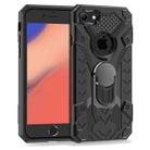 For iPhone SE 2022 / SE 2020 / 8 / 7 Armor Knight Series 2 in 1 PC + TPU Protective Case with Ring Holder(Black) - 2