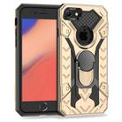 For iPhone SE 2022 / SE 2020 / 8 / 7 Armor Knight Series 2 in 1 PC + TPU Protective Case with Ring Holder(Gold) - 2