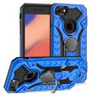 For iPhone SE 2022 / SE 2020 / 8 / 7 Armor Knight Series 2 in 1 PC + TPU Protective Case with Ring Holder(Blue) - 1