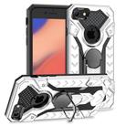 For iPhone SE 2022 / SE 2020 / 8 / 7 Armor Knight Series 2 in 1 PC + TPU Protective Case with Ring Holder(Silver) - 1