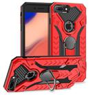 For iPhone 8 Plus & 7 Plus Armor Knight Series 2 in 1 PC + TPU Protective Case with Ring Holder(Red) - 1