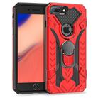 For iPhone 8 Plus & 7 Plus Armor Knight Series 2 in 1 PC + TPU Protective Case with Ring Holder(Red) - 2