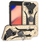 For iPhone 8 Plus & 7 Plus Armor Knight Series 2 in 1 PC + TPU Protective Case with Ring Holder(Gold) - 1