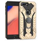 For iPhone 8 Plus & 7 Plus Armor Knight Series 2 in 1 PC + TPU Protective Case with Ring Holder(Gold) - 2