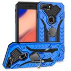 For iPhone 8 Plus & 7 Plus Armor Knight Series 2 in 1 PC + TPU Protective Case with Ring Holder(Blue) - 1