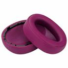 1 Pair Protein Leather Earphone Replacement Earpads Pads For Sony MDR-100A / MDR-100AAP / DR-H600A(Bordeaux Red) - 1