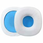 2pcs Protein Leather Earphone Replacement Earpads Pads For Sony NWZ-WH505 / NWZ-WH303(White Blue Net) - 1