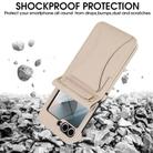 For Samsung Galaxy Z Flip6 Integrated Fold Holder Card Slot Phone Case with Long & Short Lanyard(White) - 2