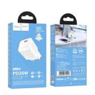 hoco N64 Ingenious GaN PD20W Type-C Single Port Charger, EU Plug(White) - 3