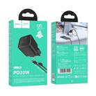 hoco N64 Ingenious GaN PD20W Type-C Single Port Charger with 1m Type-C to Type-C Cable , EU Plug(Black) - 3