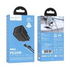 hoco N64 Ingenious GaN PD20W Type-C Single Port Charger with 1m Type-C to 8 Pin Cable , EU Plug(Black) - 3