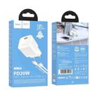 hoco N64 Ingenious GaN PD20W Type-C Single Port Charger with 1m Type-C to 8 Pin Cable , EU Plug(White) - 3