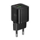 hoco N65 Ingenious GaN PD20W Type-C and QC3.0USB Charger, EU Plug(Black) - 2