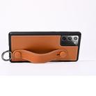 For Samsung Galaxy Note 20 Top Layer Cowhide Shockproof Protective Case with Wrist Strap Bracket(Brown) - 3