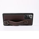 For Samsung Galaxy Note 20 Ultra Top Layer Cowhide Shockproof Protective Case with Wrist Strap Bracket(Coffee) - 3